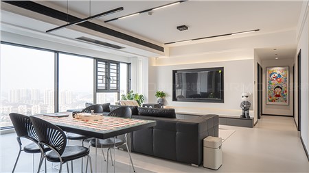 17.5w打造現代黑白風格的家146m² | 麗爾曼頓全房全屋定制